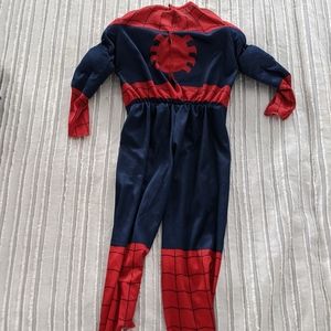 Spiderman costume. Marked as "toddler" size.